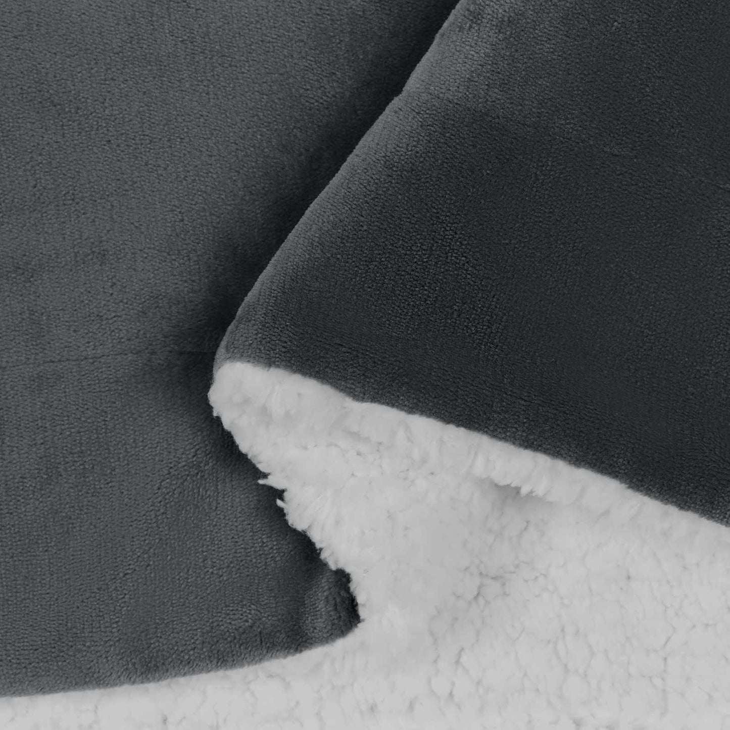 Kastteppe Mørkegrå 240 x 270 cm Fleece