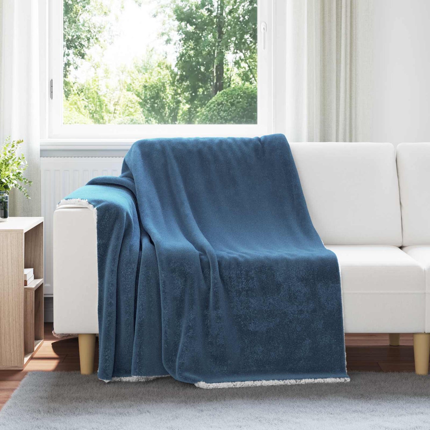 Kastteppe Marineblå 150 x 200 cm Fleece