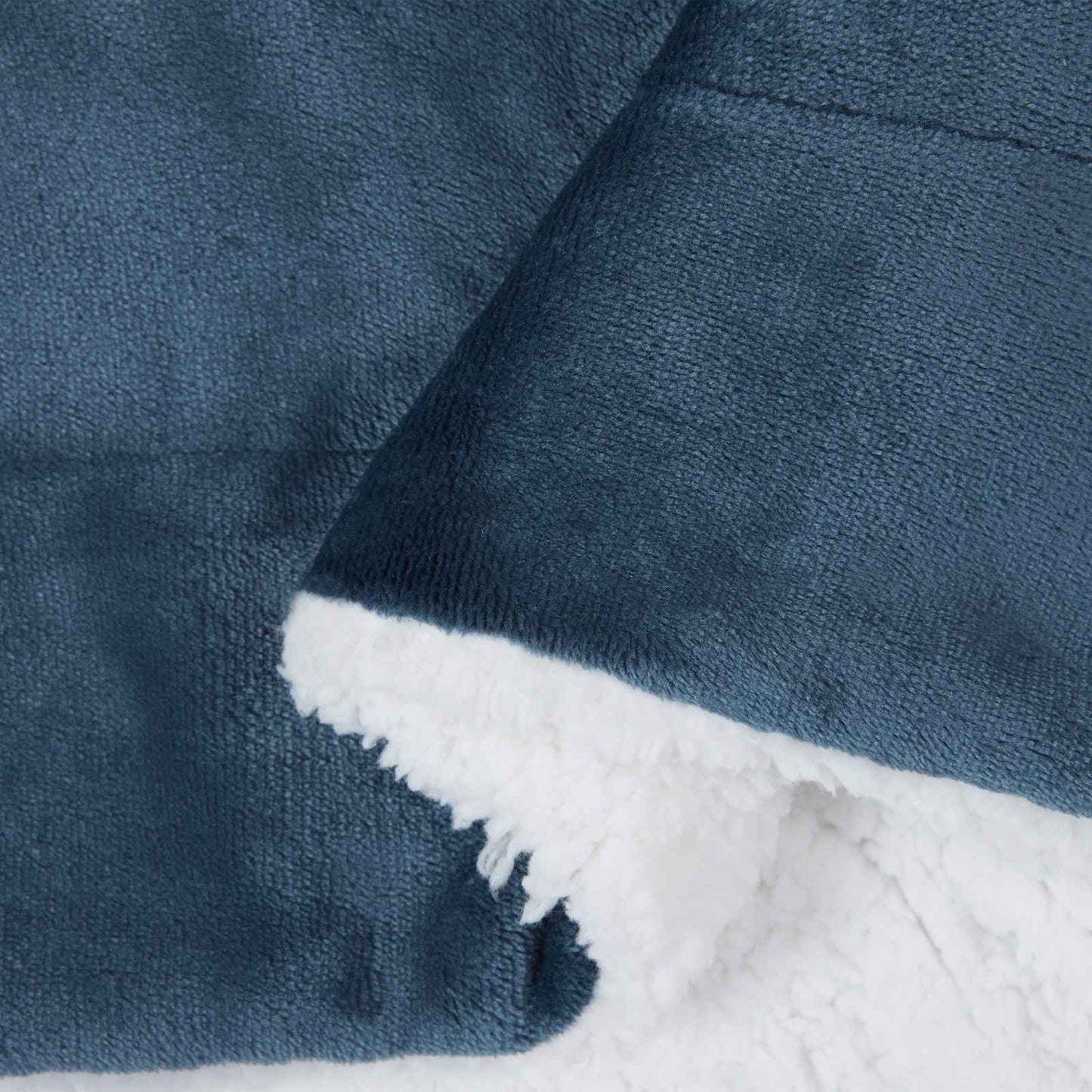 Kastteppe Marineblå 220 x 240 cm Fleece