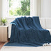 Kastteppe Marineblå 220 x 240 cm Fleece