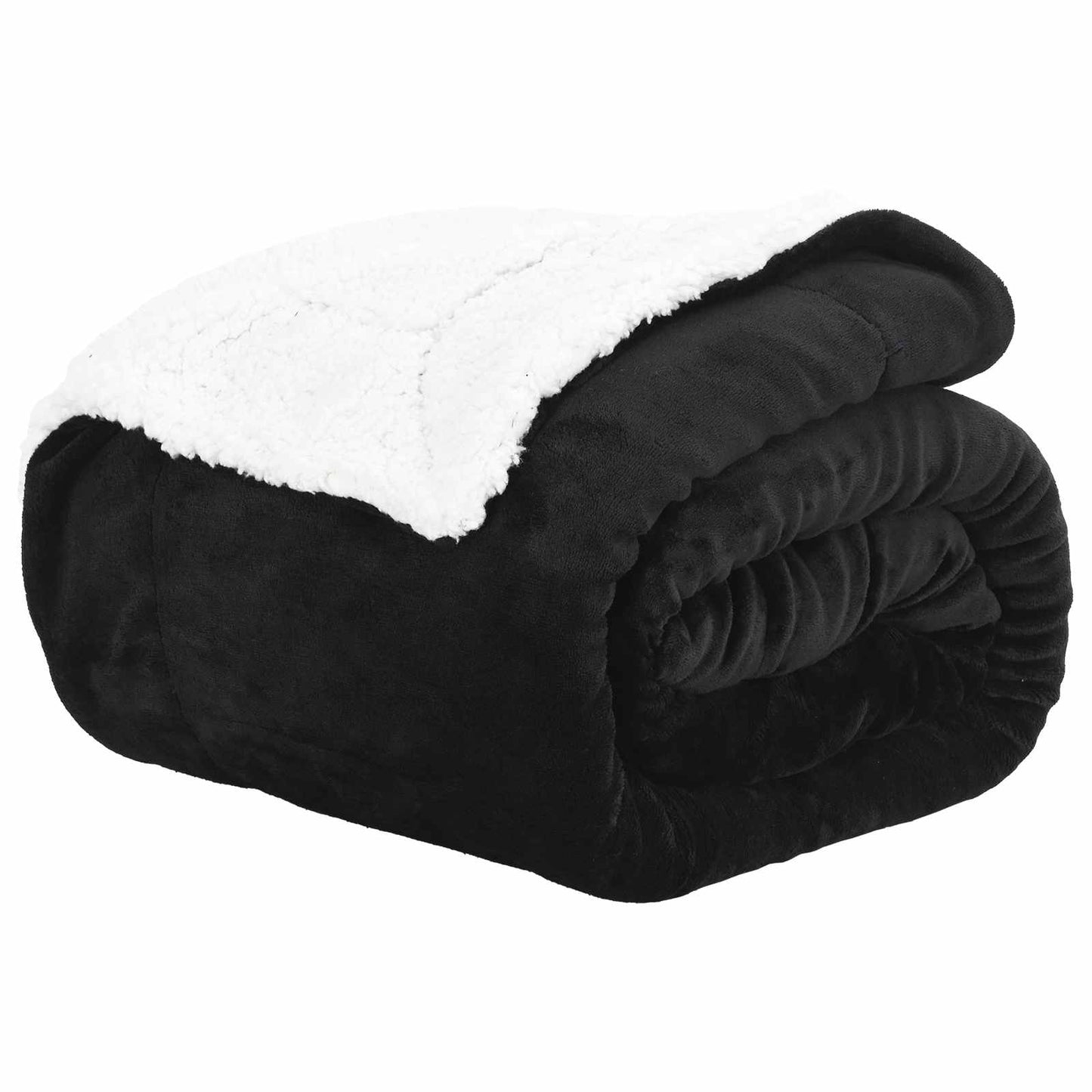 Kastteppe Svart 130 x 150 cm Fleece