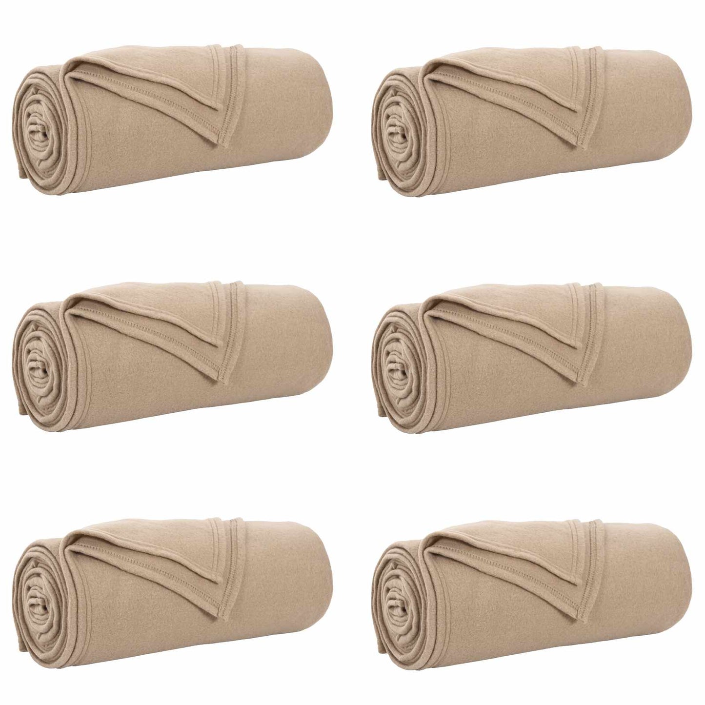 Kastepledd 6 pcs Kamel 200 x 150 cm Fleece