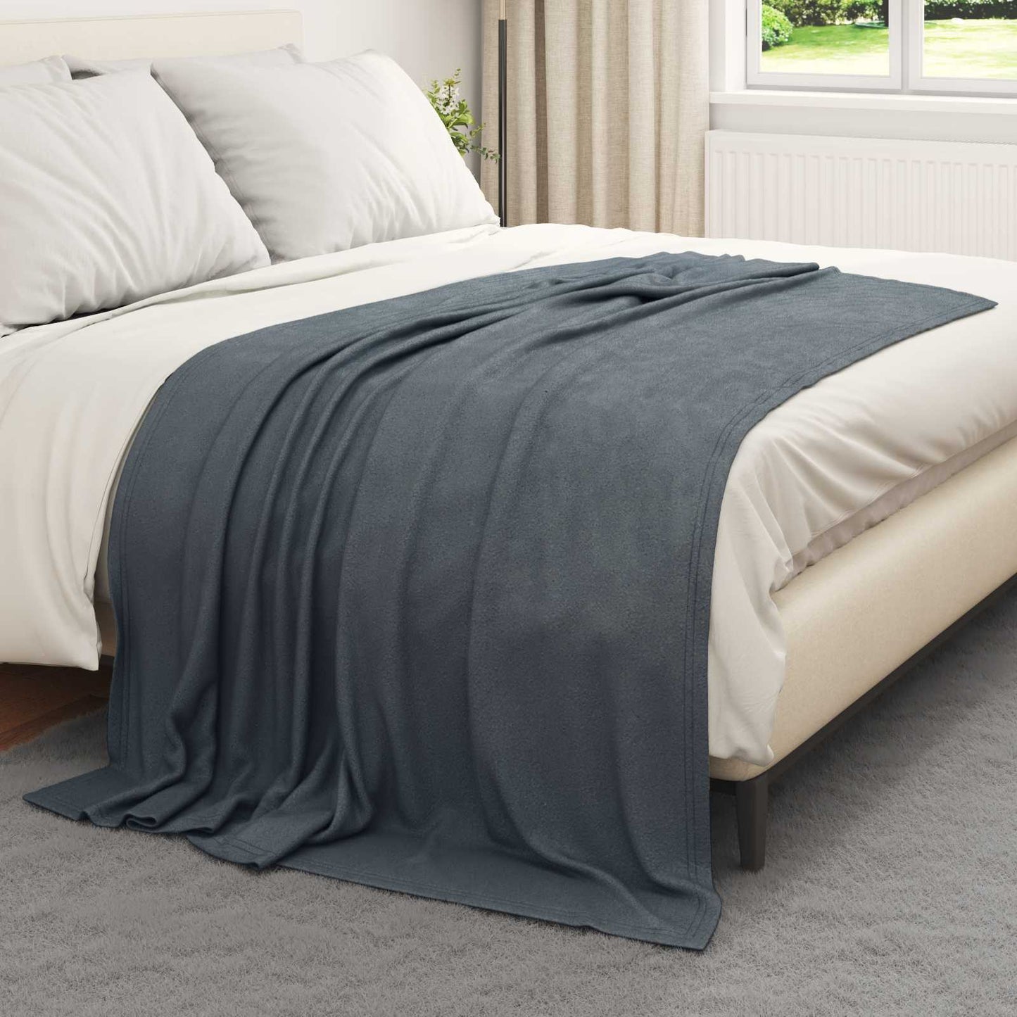 Kastepledd 6 pcs Mørkegrå 200 x 150 cm Fleece