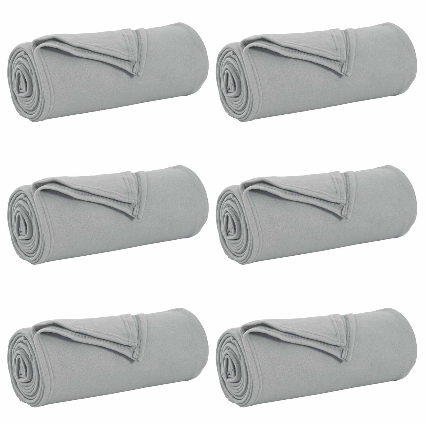 Kastepledd 6 pcs Grå 270 x 240 cm Fleece