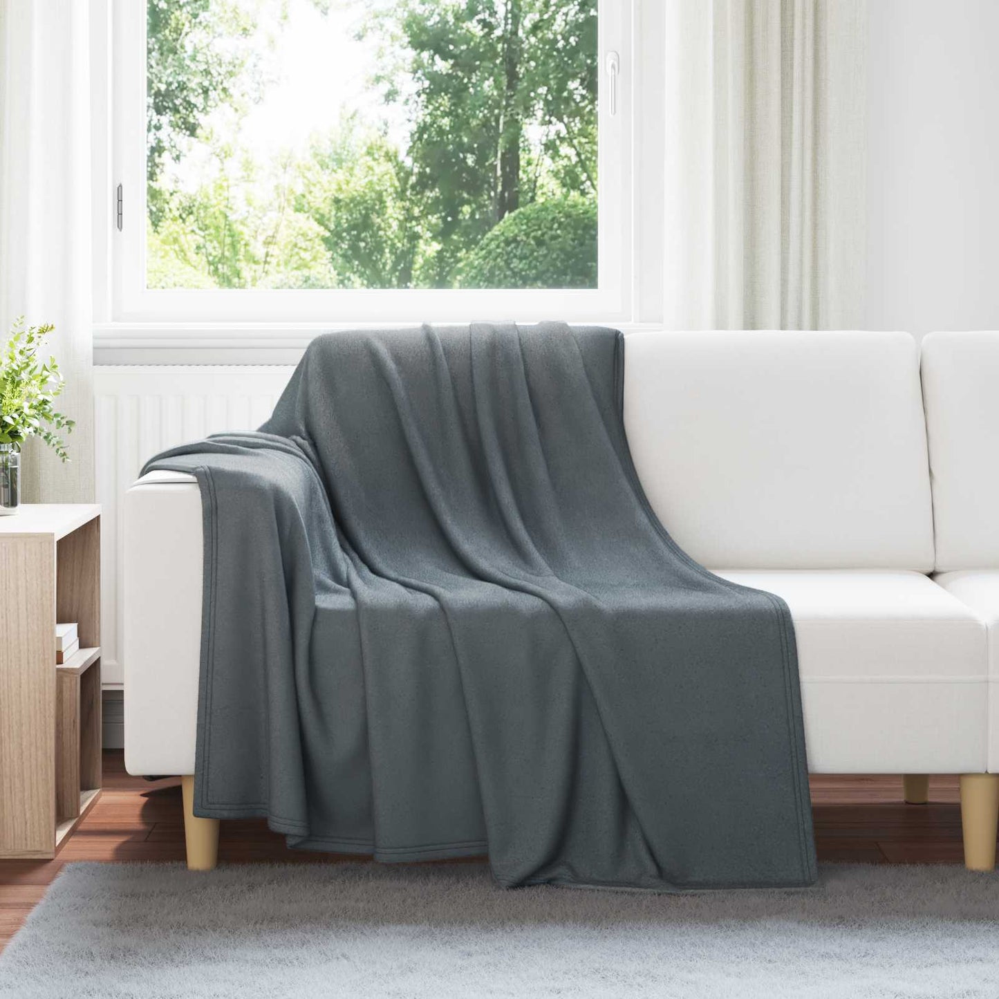Kastepledd 24 pcs Mørkegrå 200 x 150 cm Fleece