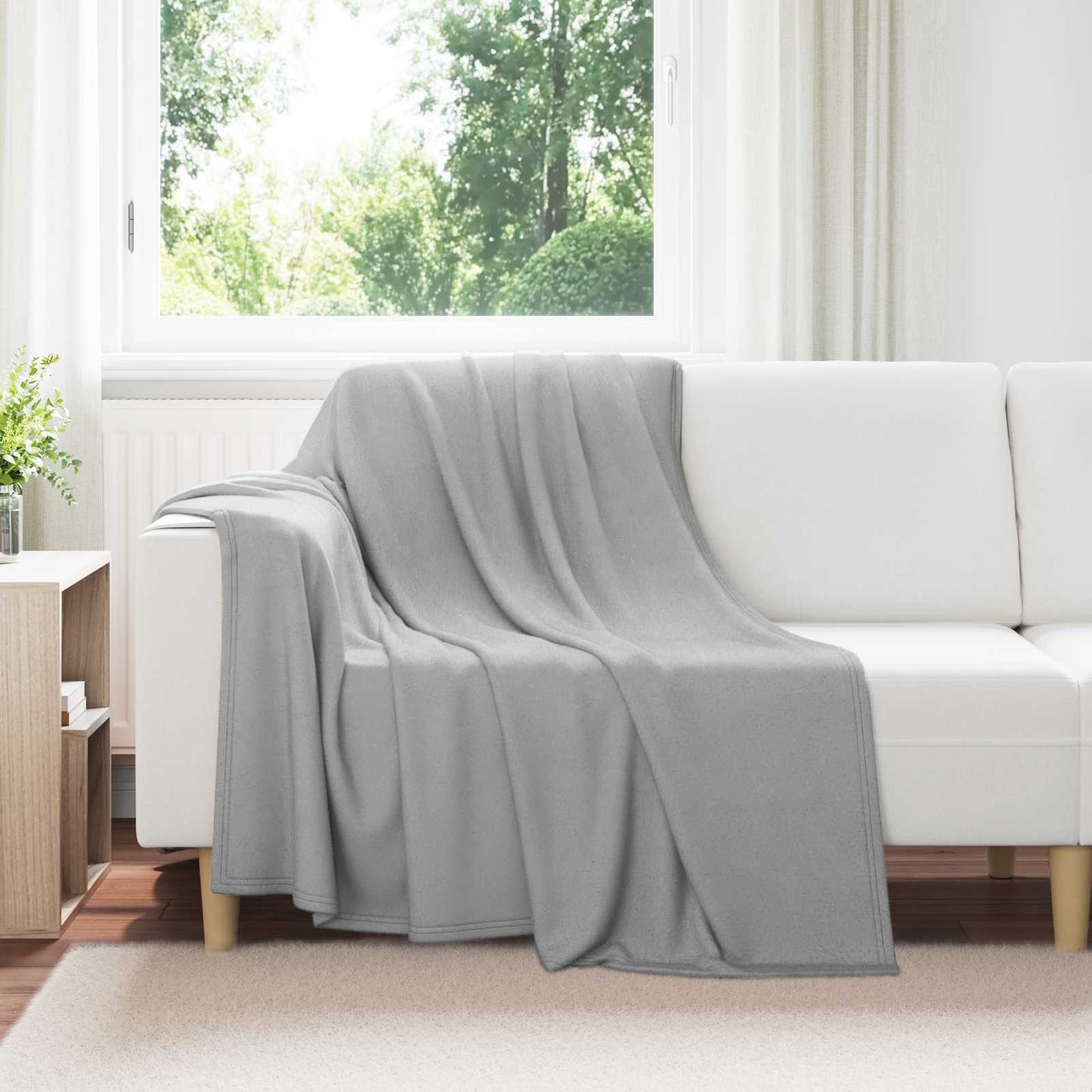 Kastepledd 24 pcs Grå 200 x 150 cm Fleece