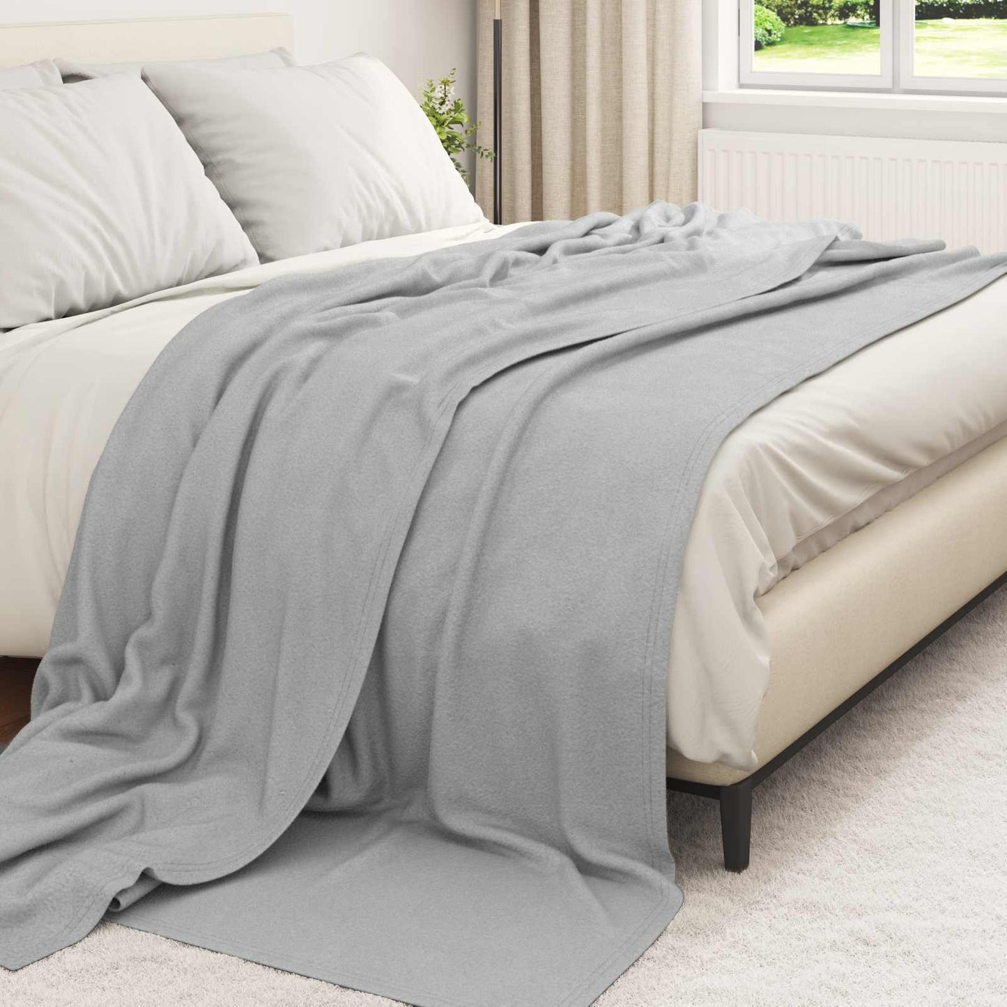 Kastepledd 24 pcs Grå 270 x 240 cm Fleece