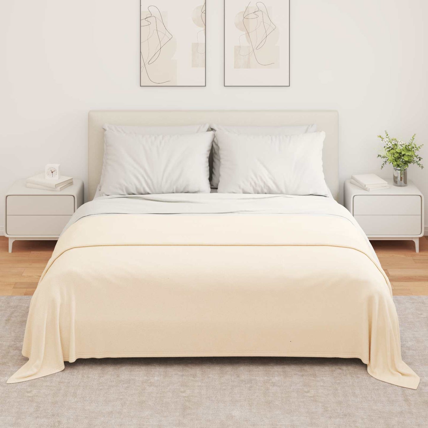 Kastteppe Krem 280 x 210 cm Fleece