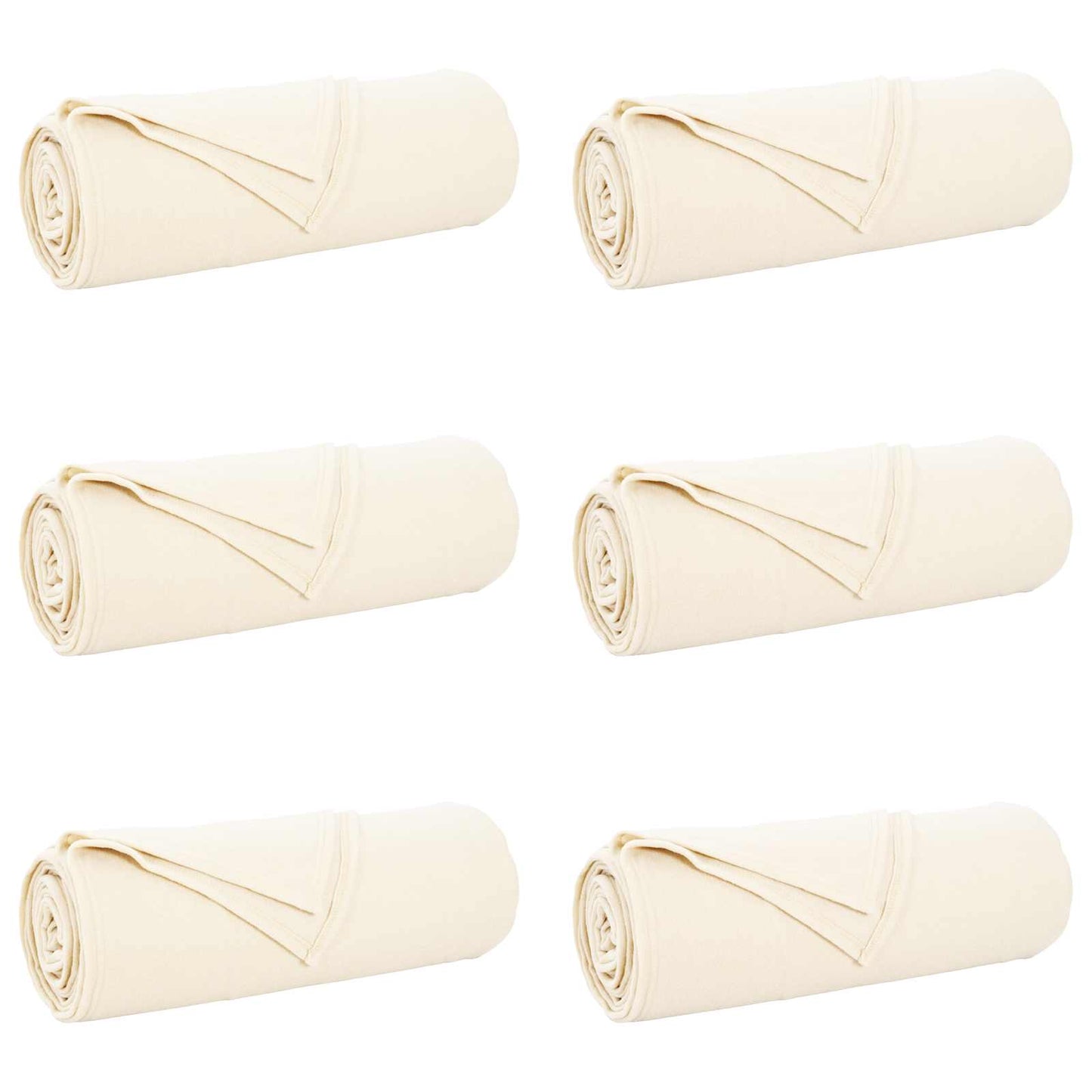 Kastepledd 6 pcs Krem 210 x 140 cm Fleece