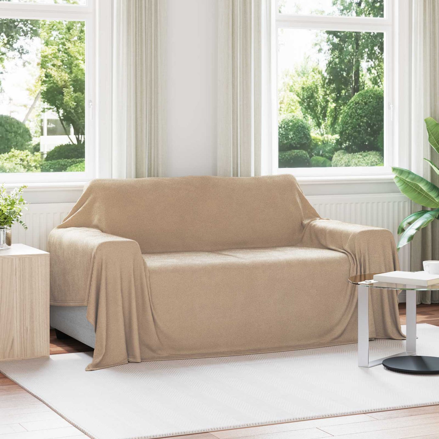 Kastepledd 6 pcs Kamel 280 x 210 cm Fleece