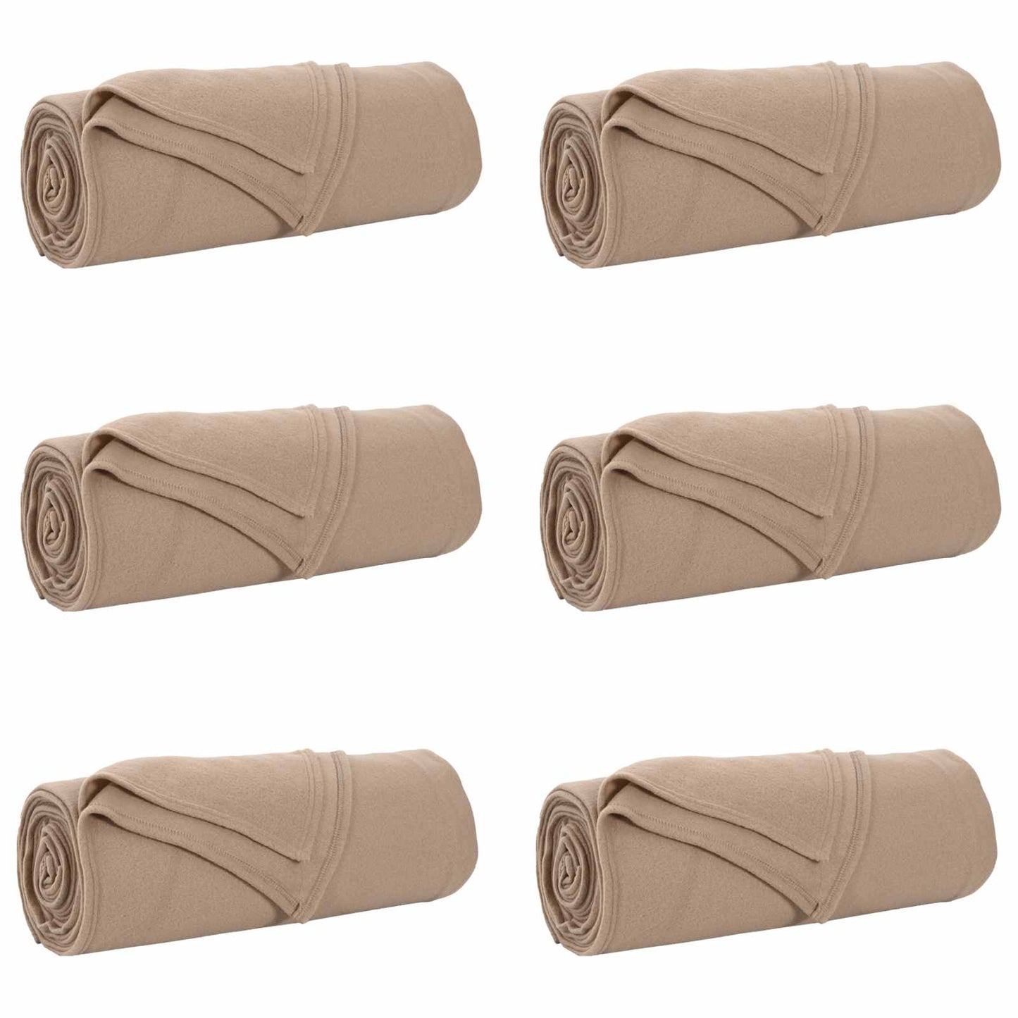 Kastepledd 6 pcs Kamel 280 x 210 cm Fleece