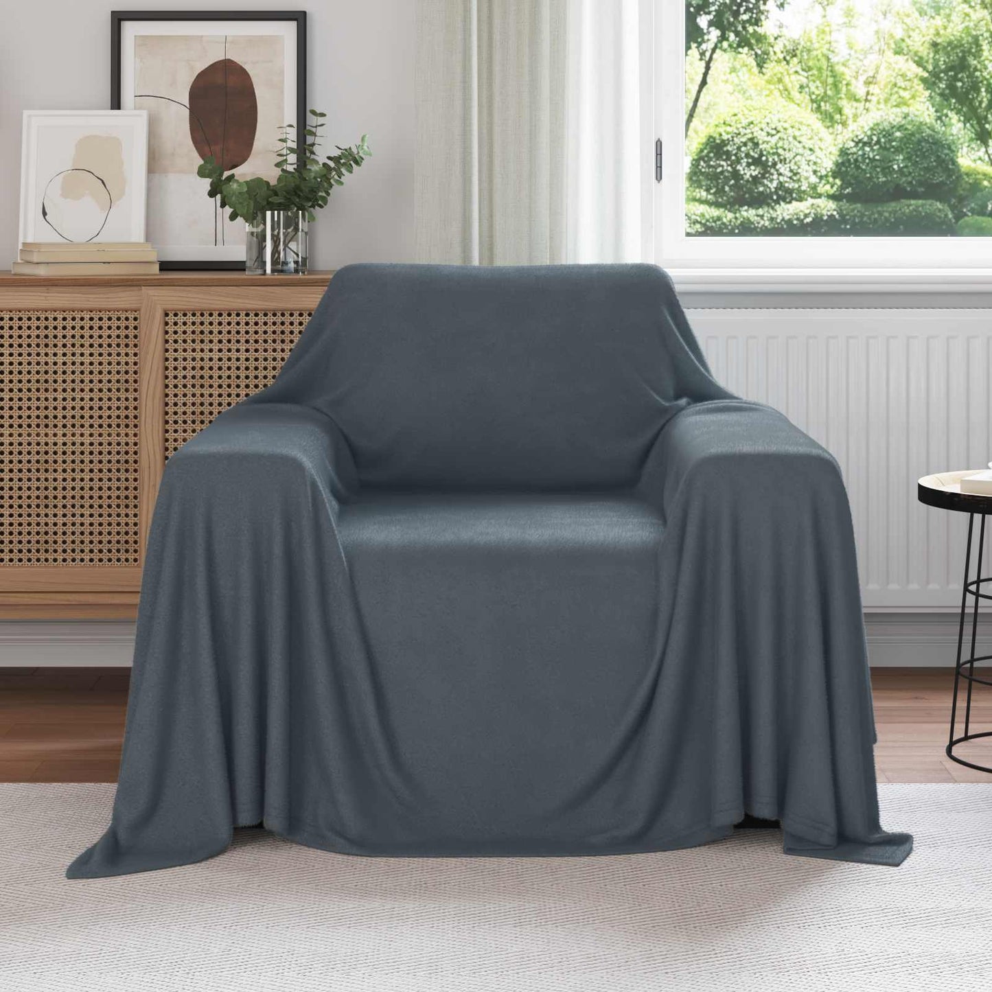 Kastepledd 6 pcs Mørkegrå 210 x 140 cm Fleece