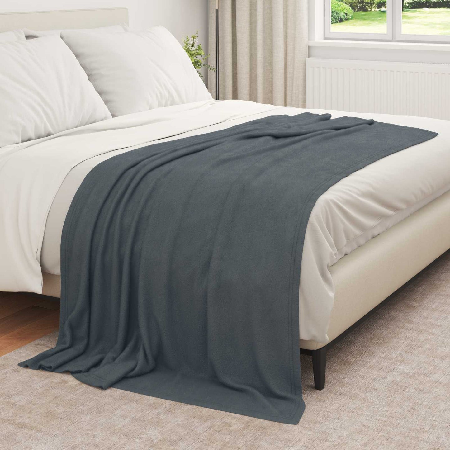 Kastepledd 6 pcs Mørkegrå 210 x 140 cm Fleece