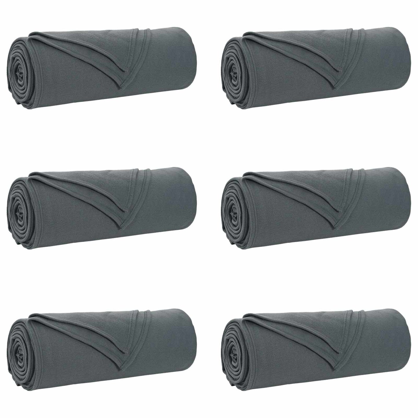 Kastepledd 6 pcs Mørkegrå 350 x 270 cm Fleece