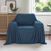 Kastepledd 6 pcs Marineblå 210 x 140 cm Fleece