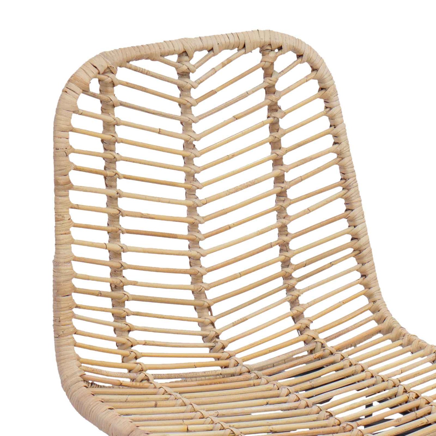Barstol 2 pcs 44,5 x 54,5 x 97,5 cm Rattan og Jern