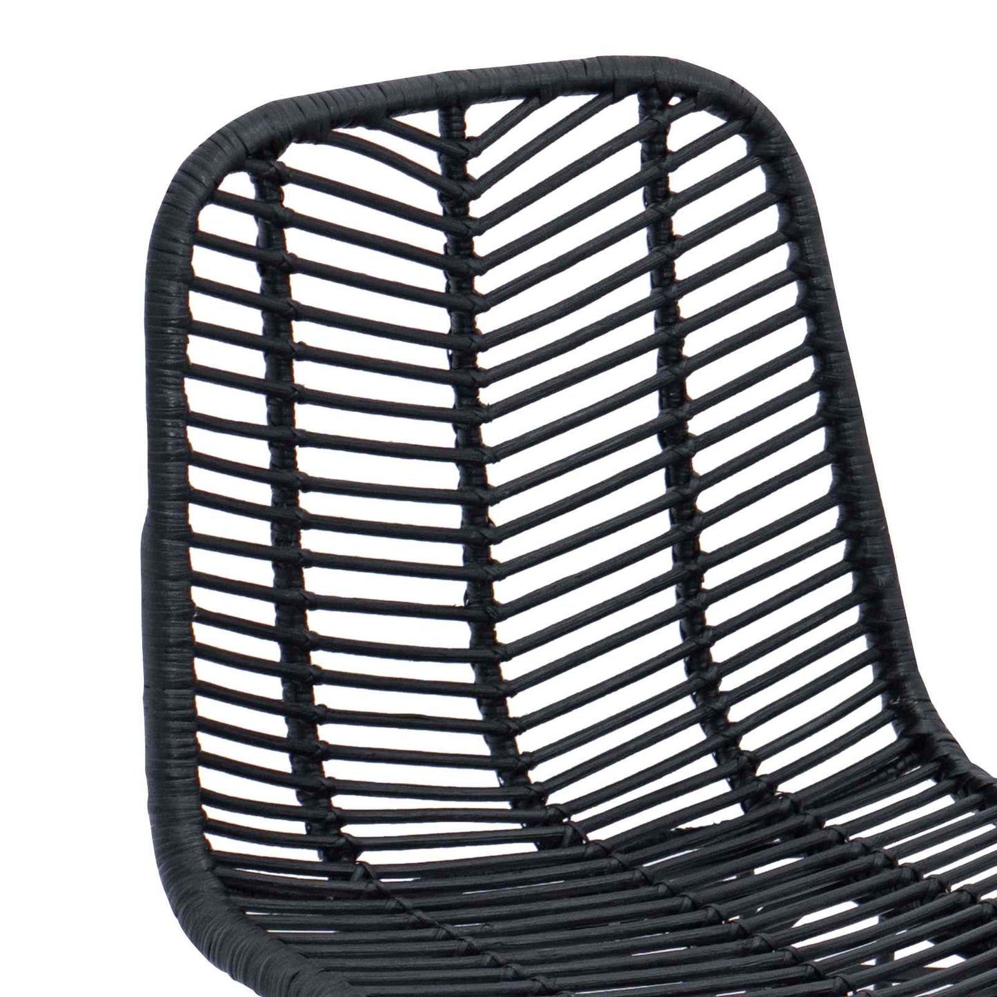Barstol 2 pcs 44,5 x 54,5 x 97,5 cm Rattan og Jern