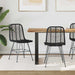 Spisestuestol 2 pcs Rattan og Jern Svart 44,5 x 54,5 x 85 cm