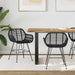 Spisestuestol 2 pcs Rattan og Jern Svart 55 x 50 x 74 cm