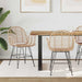Spisestuestol 2 pcs Rattan og Jern Naturlig 57 x 55 x 85 cm