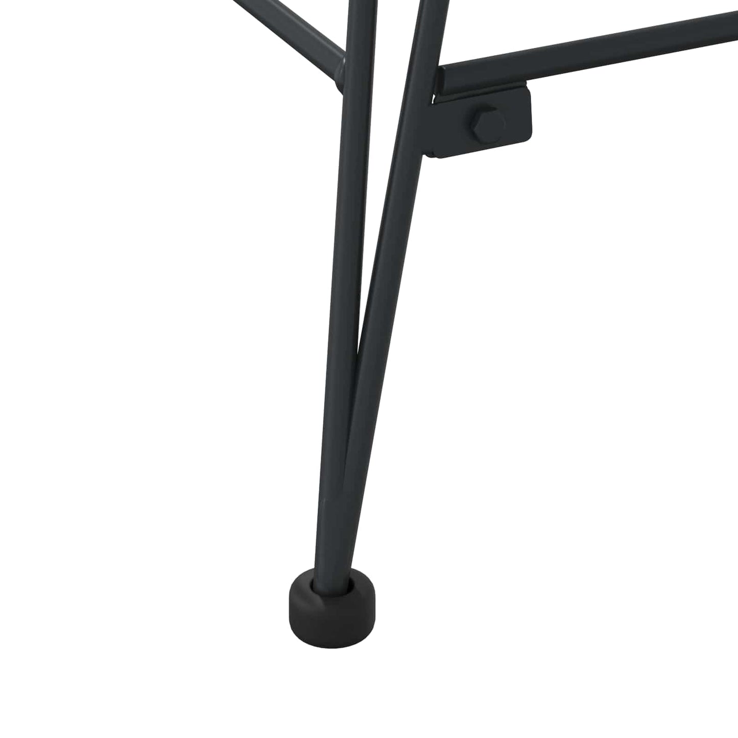 Spisestuestol 2 pcs Rattan og Jern Svart 57 x 55 x 85 cm