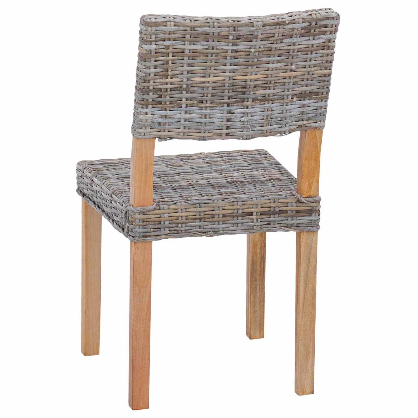Spisestuestol 2 pcs Kubu Rattan Kubu Grå 46 x 55 x 84 cm
