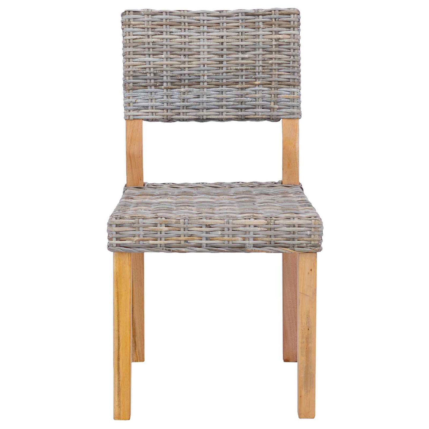 Spisestuestol 2 pcs Kubu Rattan Kubu Grå 46 x 55 x 84 cm