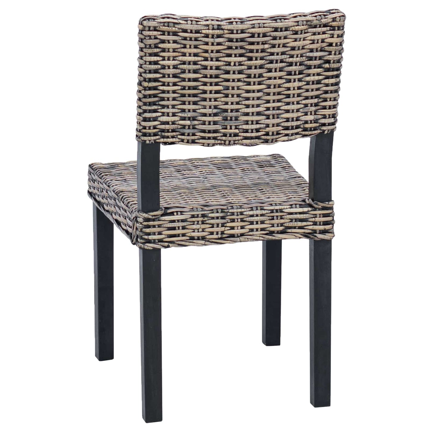 Spisestuestol 2 pcs Kubu Rattan Svartvask 46 x 55 x 84 cm