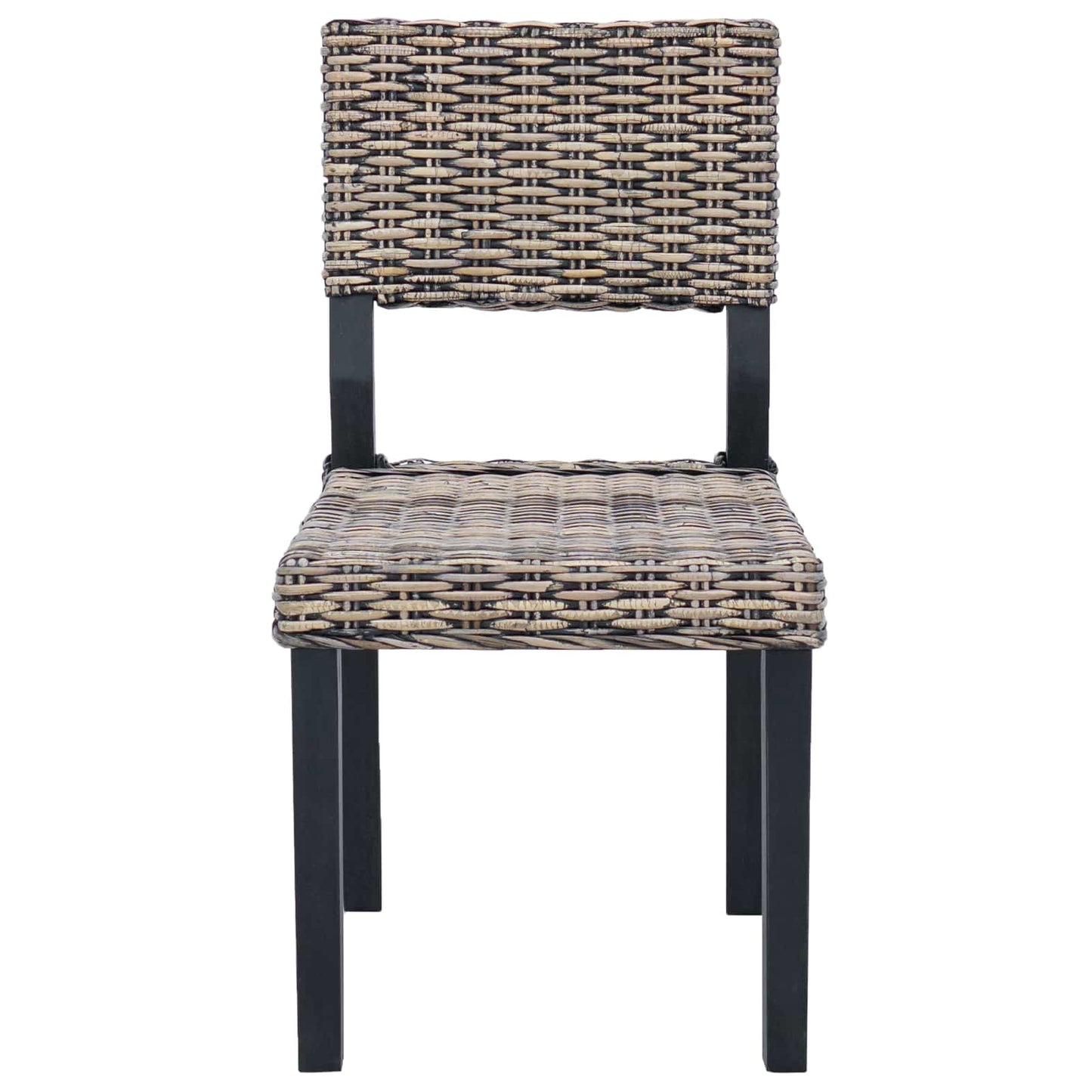 Spisestuestol 2 pcs Kubu Rattan Svartvask 46 x 55 x 84 cm