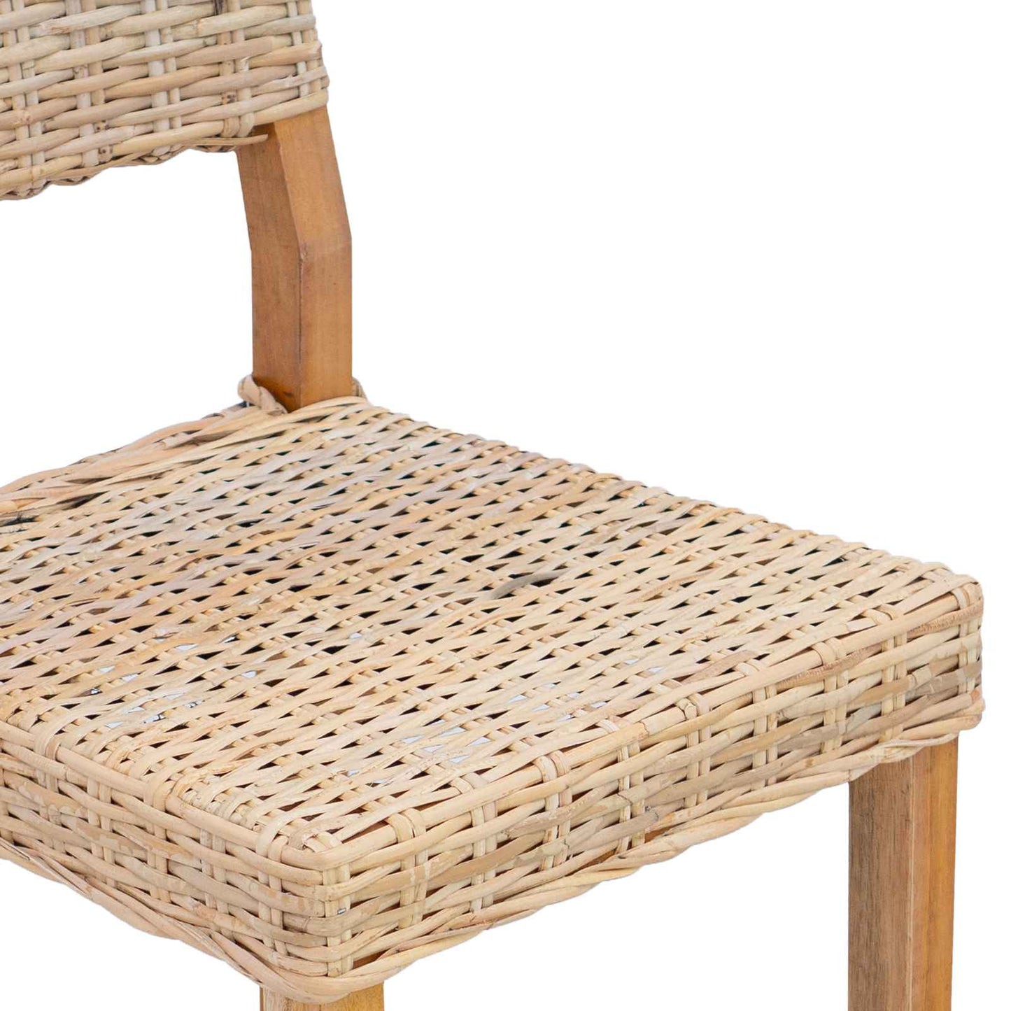 Spisestuestol 2 pcs Kubu Rattan Naturlig 46 x 55 x 84 cm