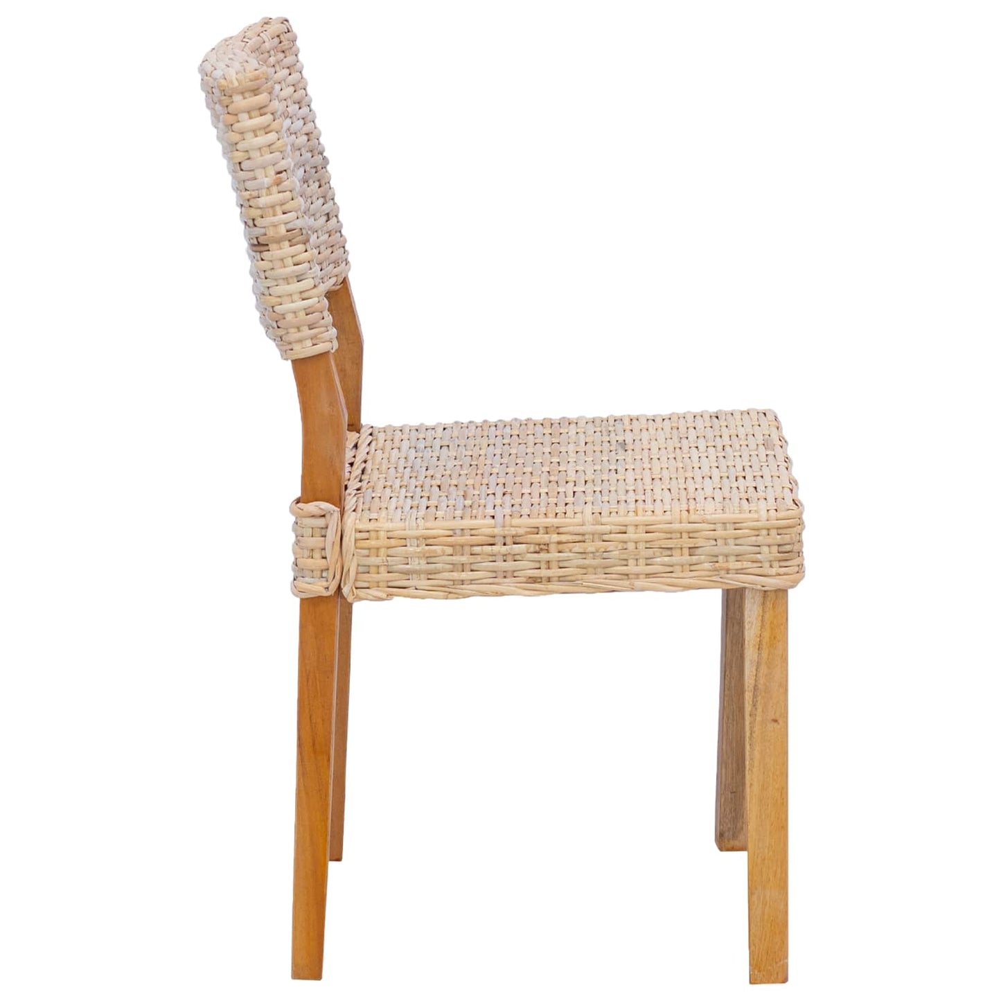 Spisestuestol 2 pcs Kubu Rattan Naturlig 46 x 55 x 84 cm