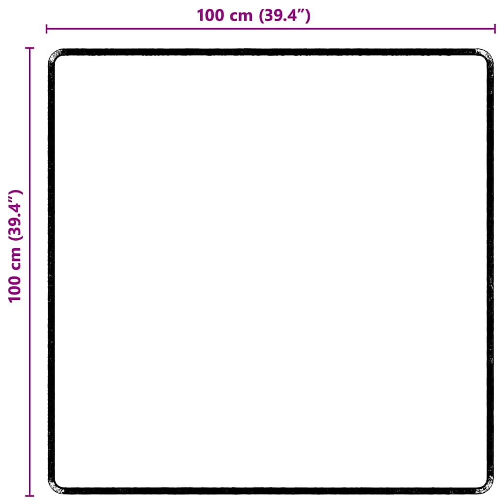 Teppeløper Grå 100 x 100 cm 100% Polypropylen Tuft