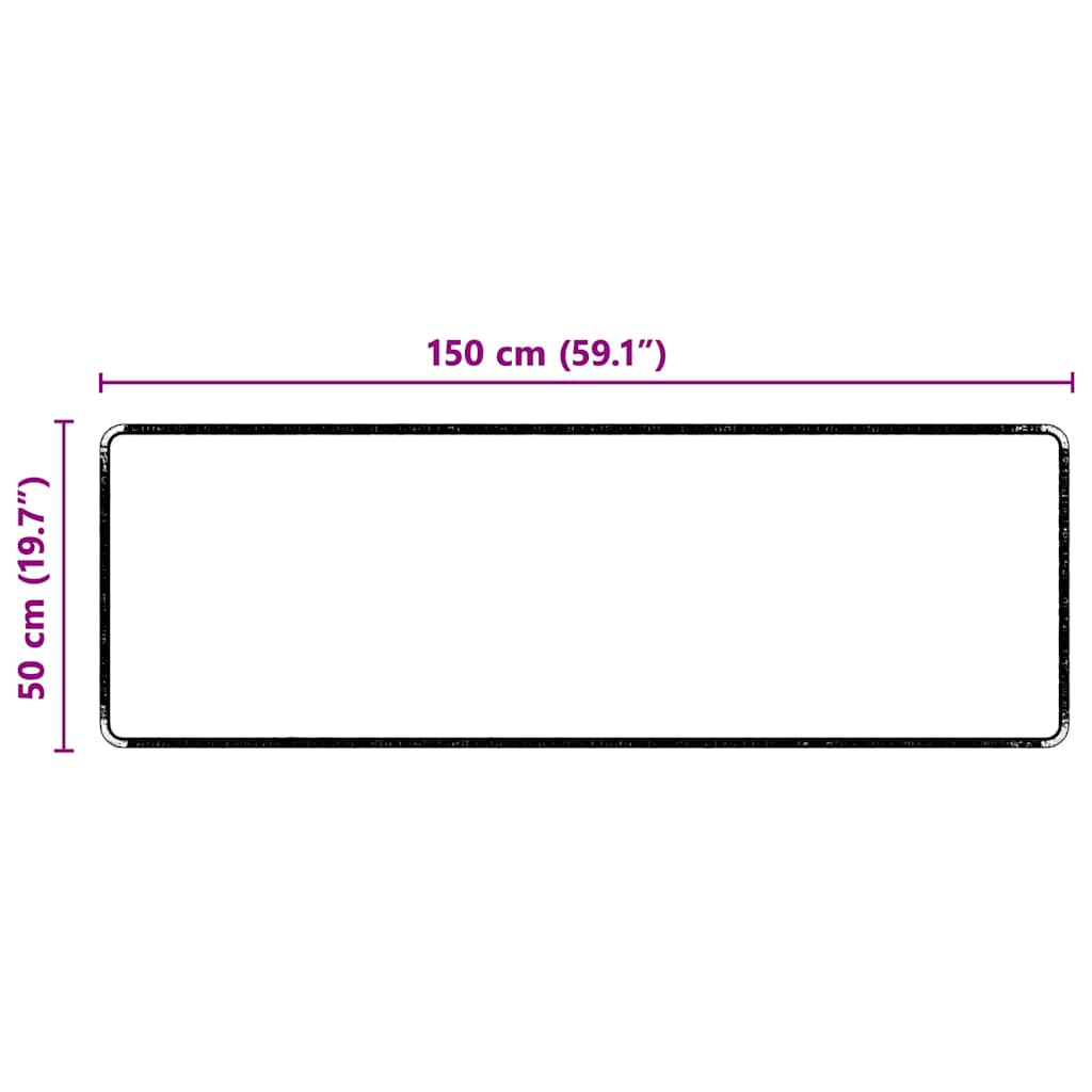Teppeløper Svart 50 x 150 cm 100% Polypropylen Tuft