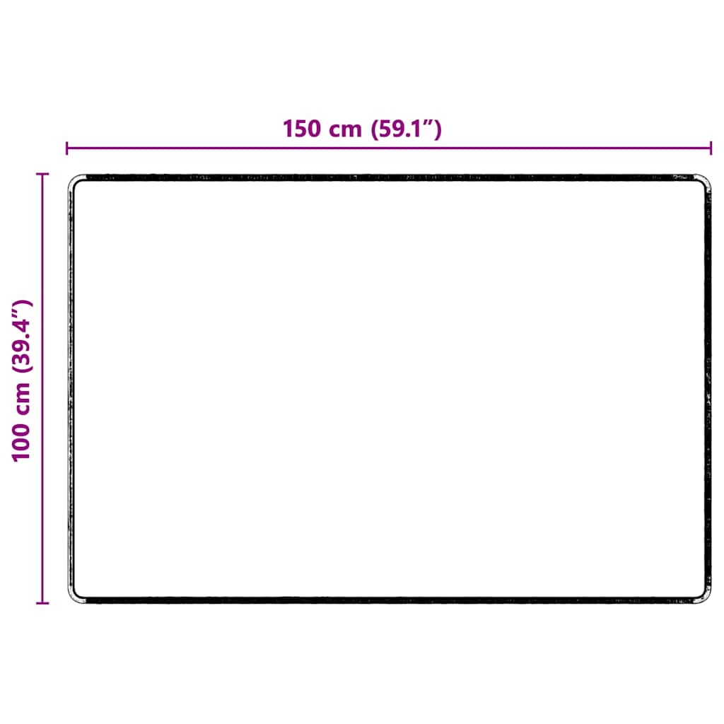 Teppeløper Svart 100 x 150 cm 100% Polypropylen Tuft