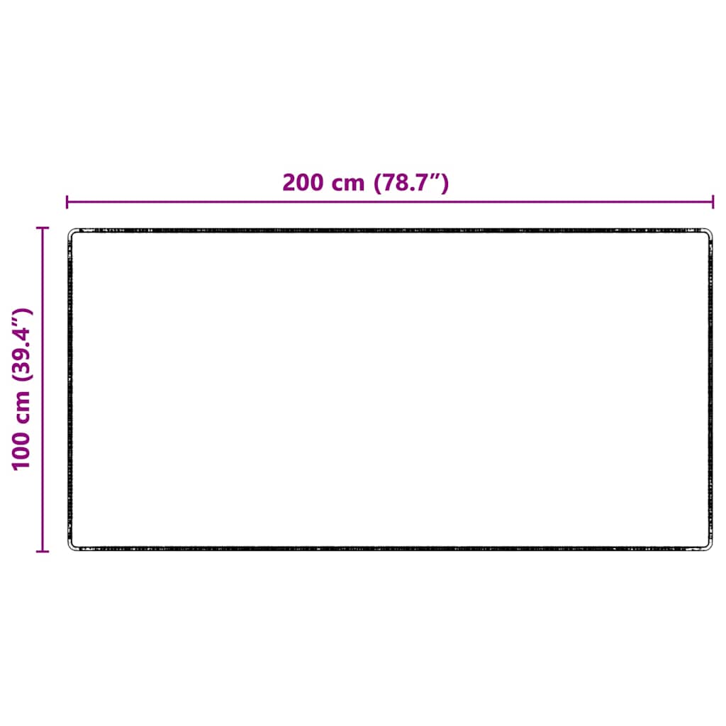 Teppeløper Svart 100 x 200 cm 100% Polypropylen Tuft