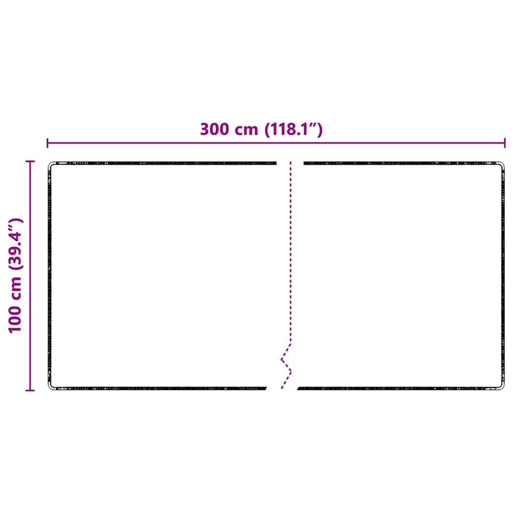 Teppeløper Svart 100 x 300 cm 100% Polypropylen Tuft