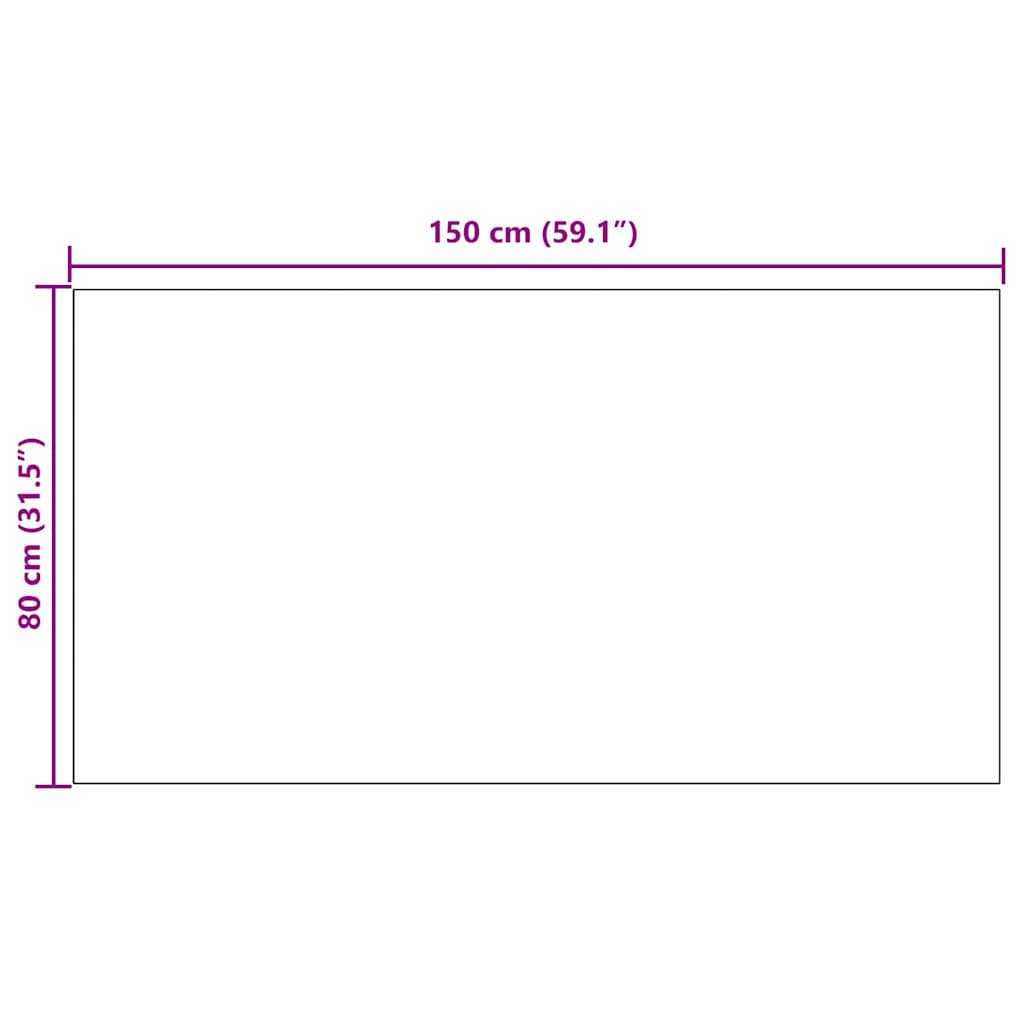 Teppeløper Grå 80 x 150 cm stoff