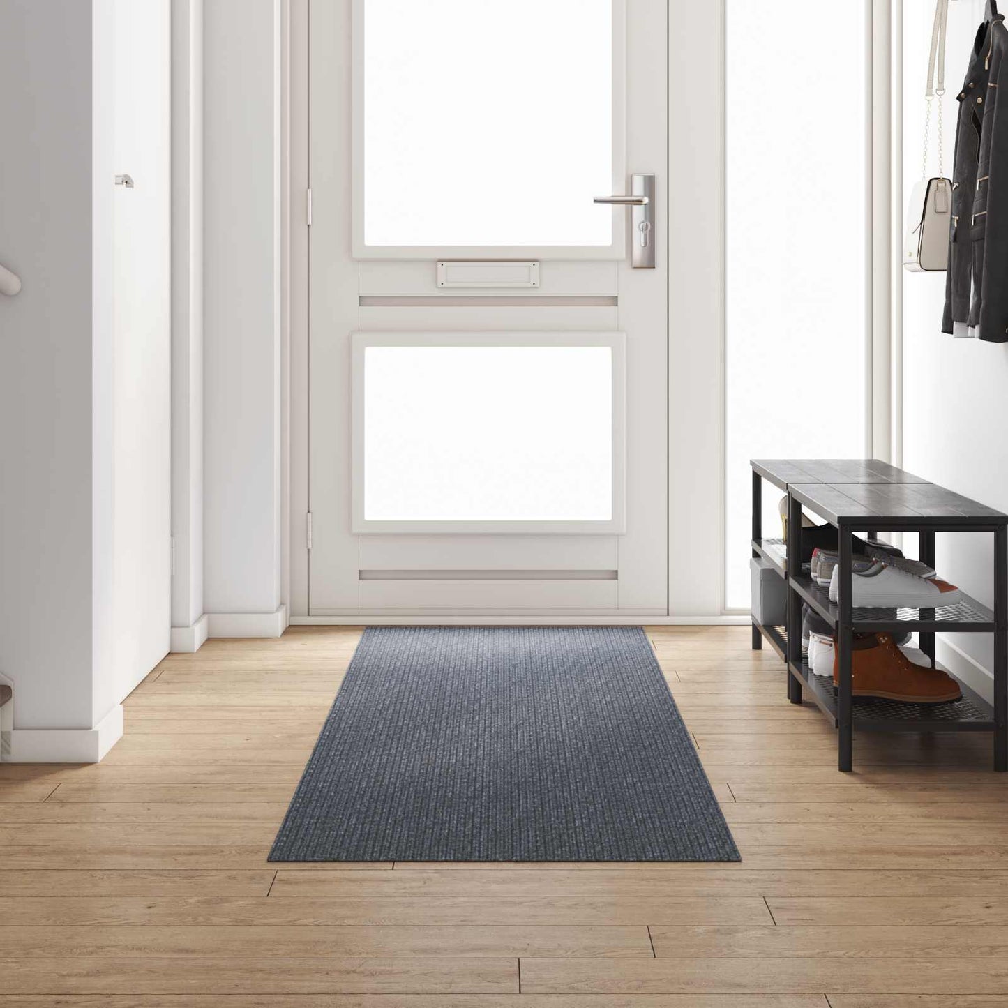 Teppeløper Grå 80 x 300 cm stoff