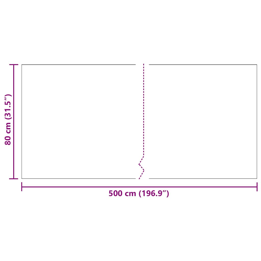 Teppeløper Antrasitt 80 x 500 cm stoff