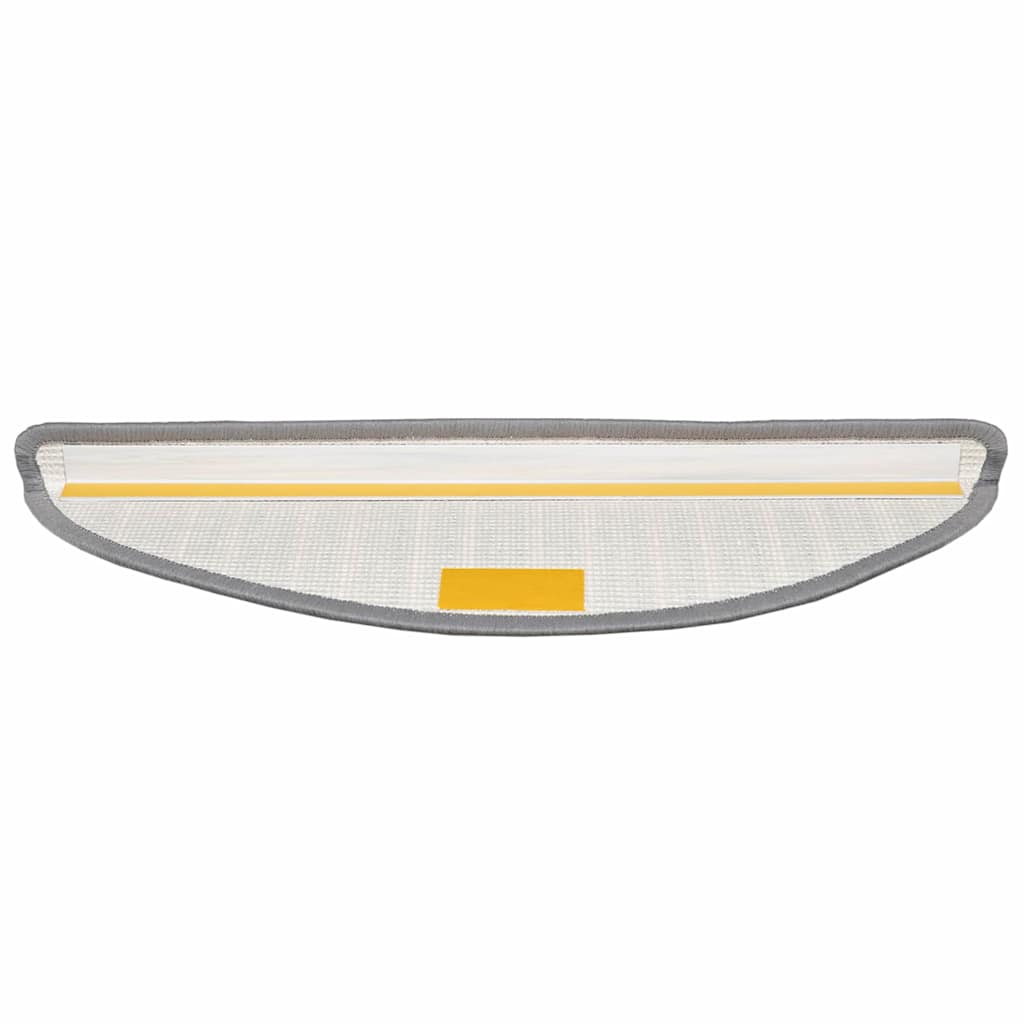 Selvlimende trappematter 15 pcs Grå 56 x 17 x 3 cm