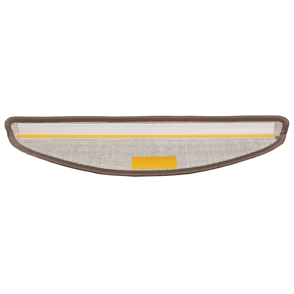 Selvlimende trappematter 15 pcs Brun 56 x 17 x 3 cm