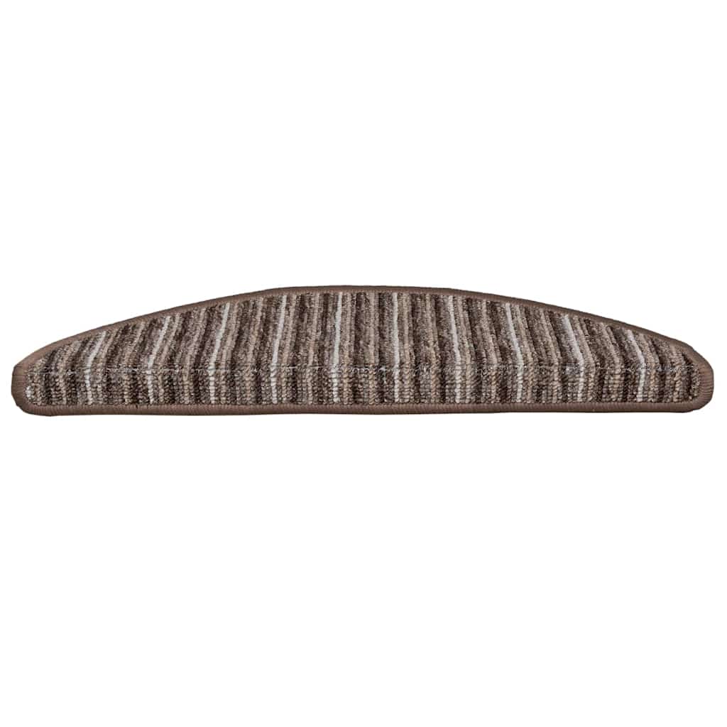 Selvlimende trappematter 15 pcs Brun 56 x 17 x 3 cm