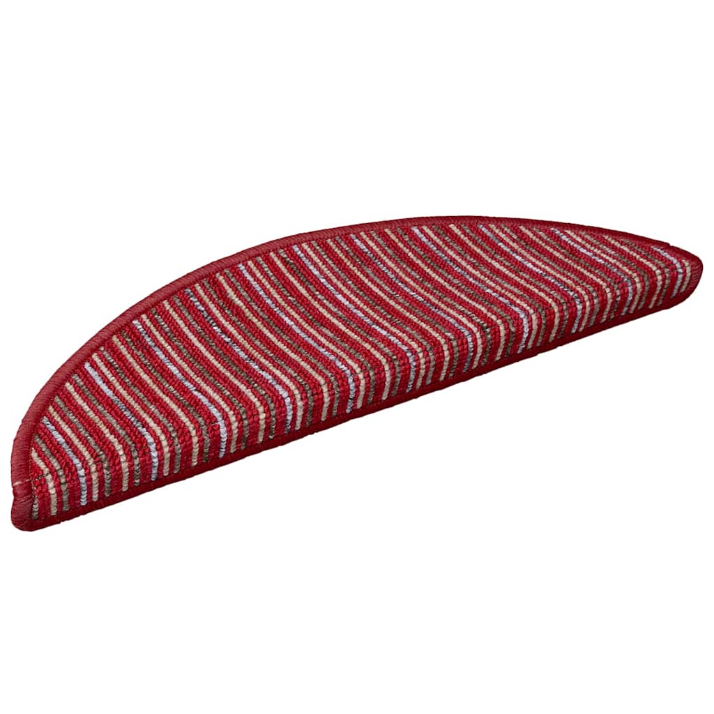 Selvlimende trappematter 15 pcs Rød 56 x 17 x 3 cm