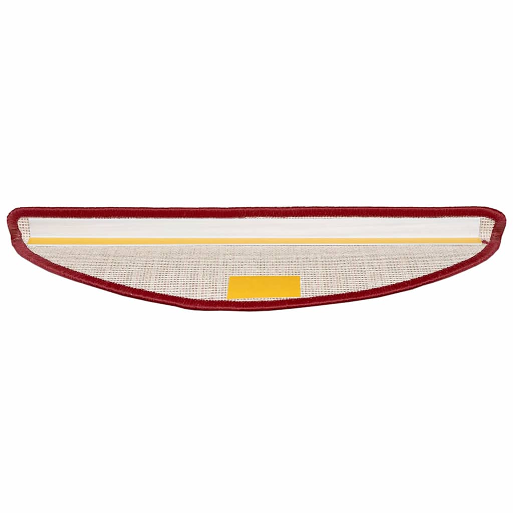 Selvlimende trappematter 15 pcs Rød 56 x 17 x 3 cm