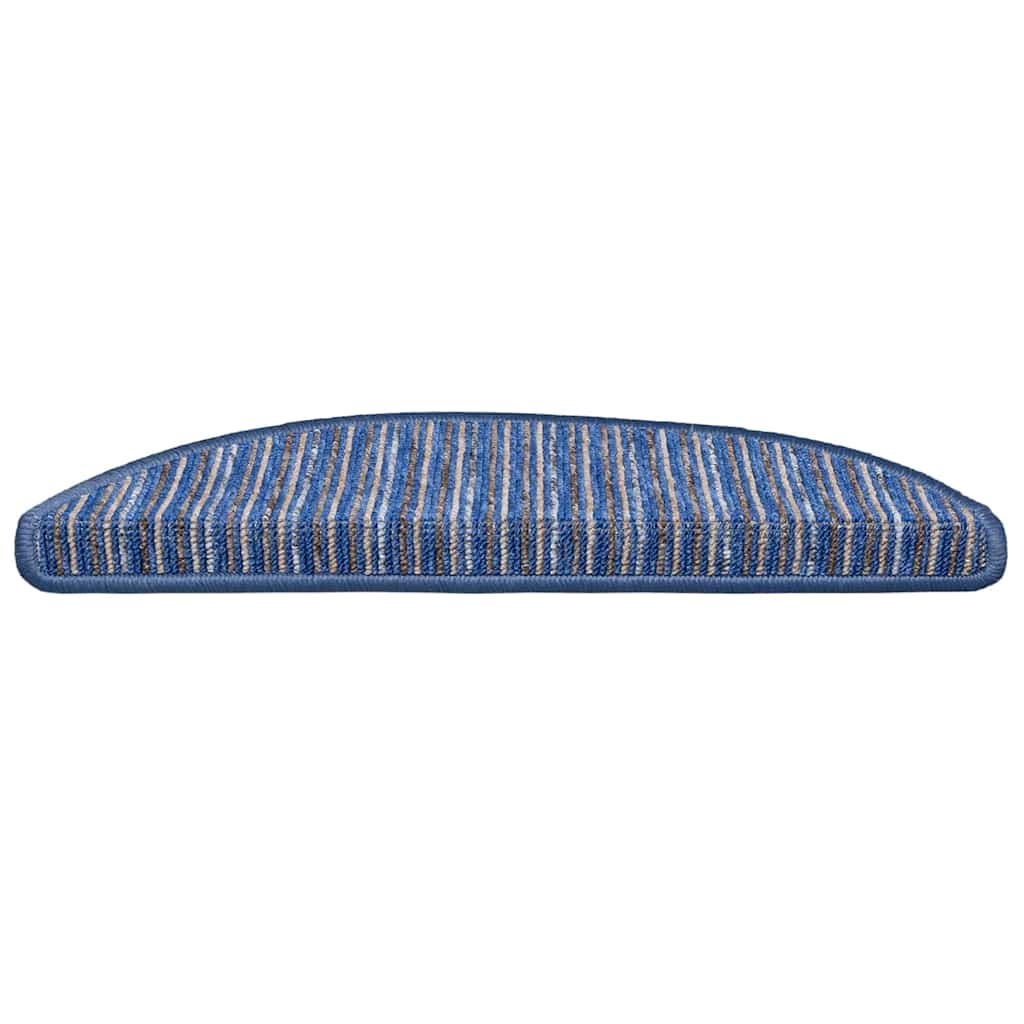 Selvlimende trappematter 15 pcs Blå 56 x 17 x 3 cm