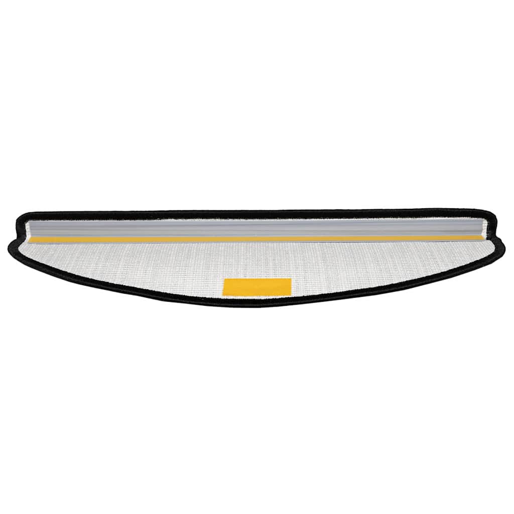 Selvlimende trappematter 15 pcs Antrasitt 65 x 21 x 4 cm