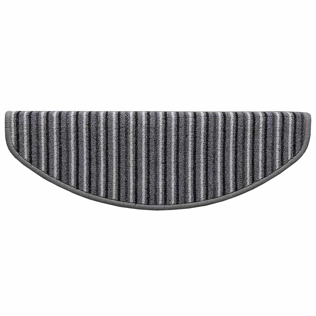Selvlimende trappematter 15 pcs Grå 65 x 21 x 4 cm