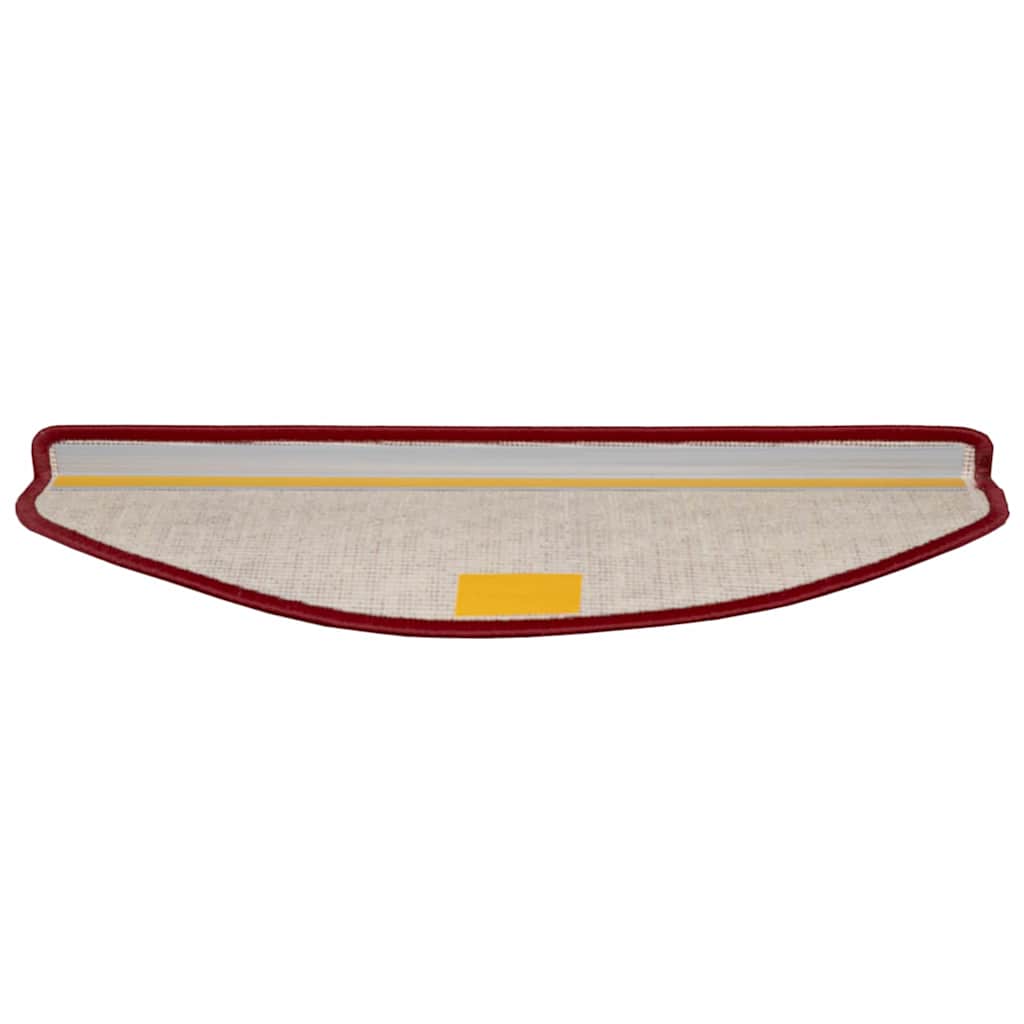 Selvlimende trappematter 15 pcs Rød 65 x 21 x 4 cm