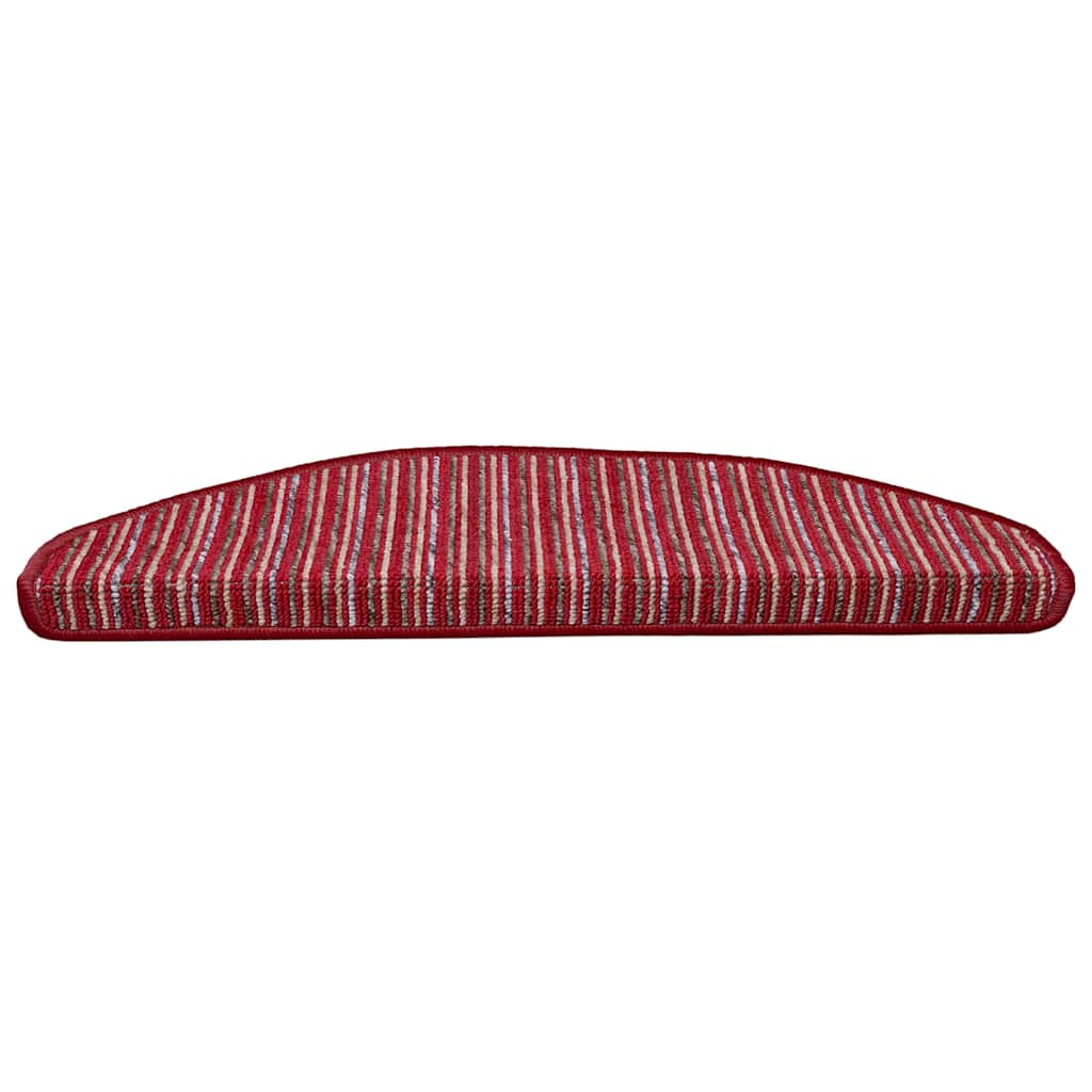 Selvlimende trappematter 15 pcs Rød 65 x 21 x 4 cm