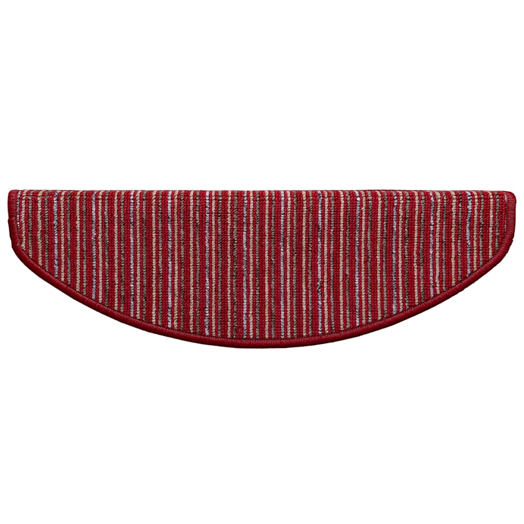 Selvlimende trappematter 15 pcs Rød 65 x 21 x 4 cm